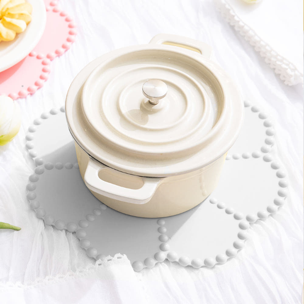 오마주 실리콘 테이블매트 쁘띠 플뢰르 플레이팅 23cm